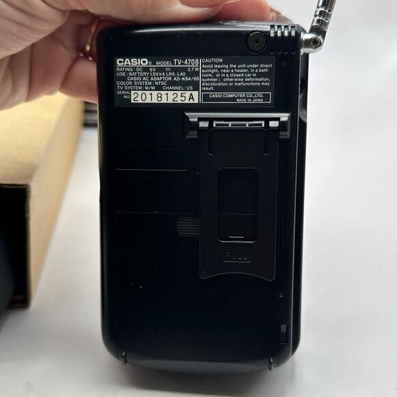 VTG Casio Super Crystal Vision 2.5" Portable Color TV EV-510 in box antenna - Picture 8 of 10